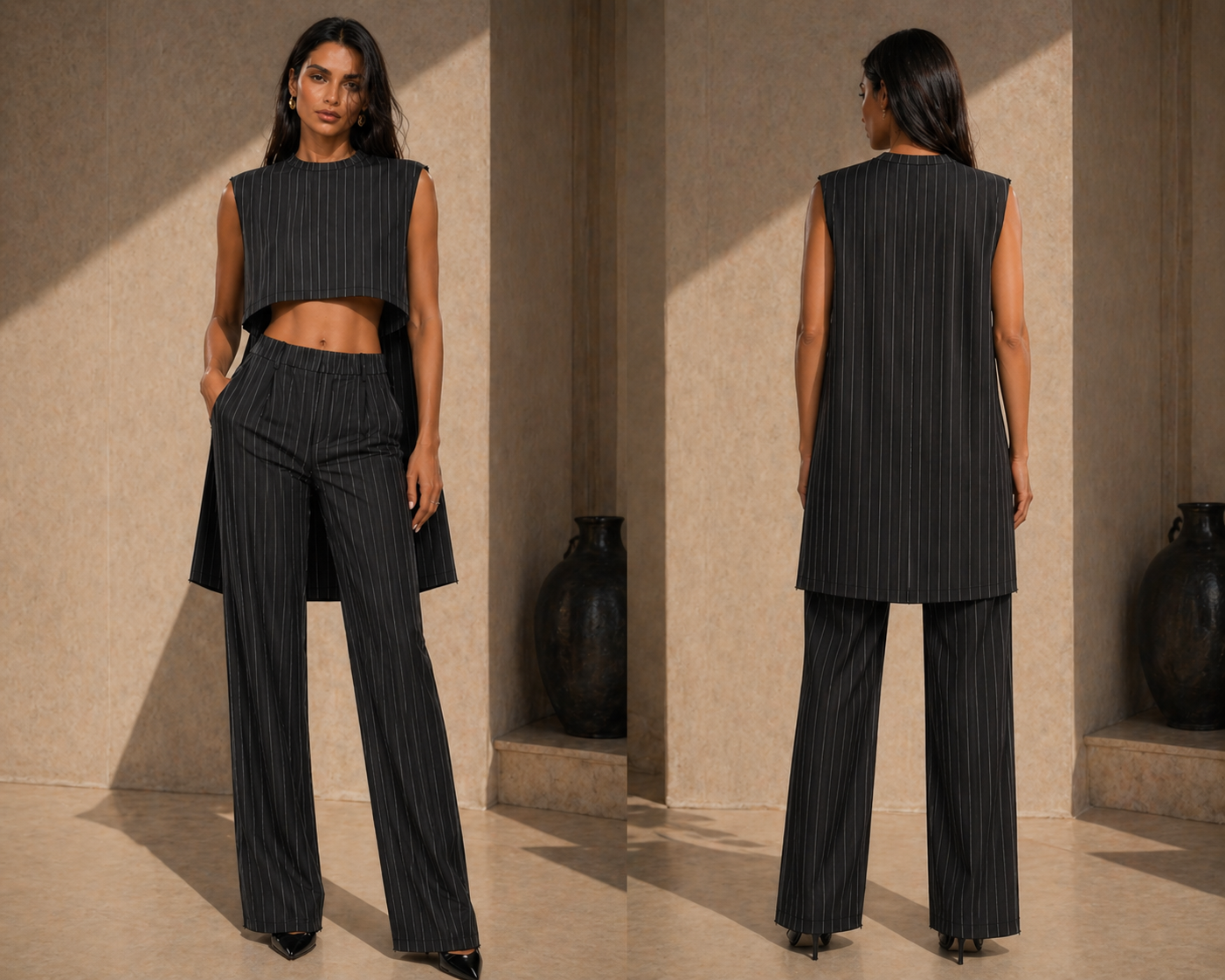 pinstripe outfit